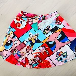 NWT Dolls Kill X The Powerpuff Girls Skater Skirt